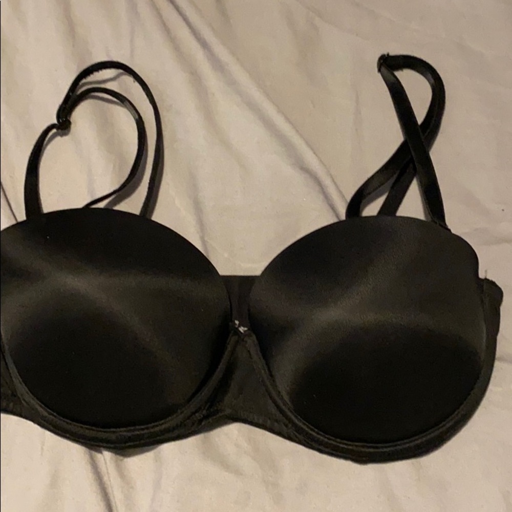 Black PINK strapless/ strapped bra great condition